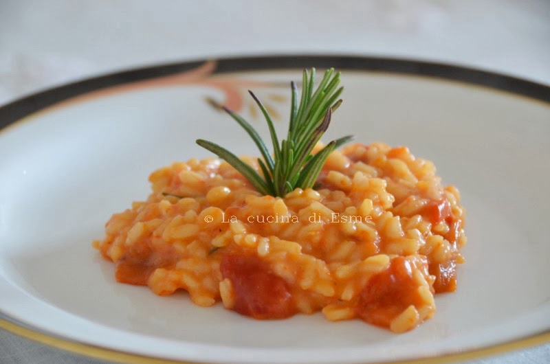 Risotto doppia peperoni e pecorino